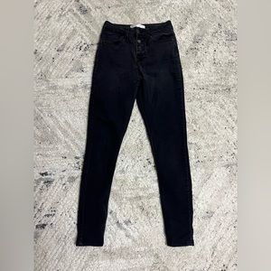 Black denim skinny jeans